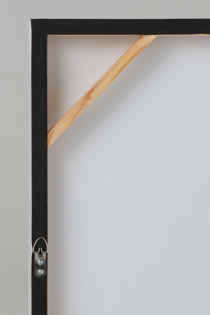 Painting Square Canvas/Wood Black/Gold - Schilderij - J-Line - livinglovely.nl