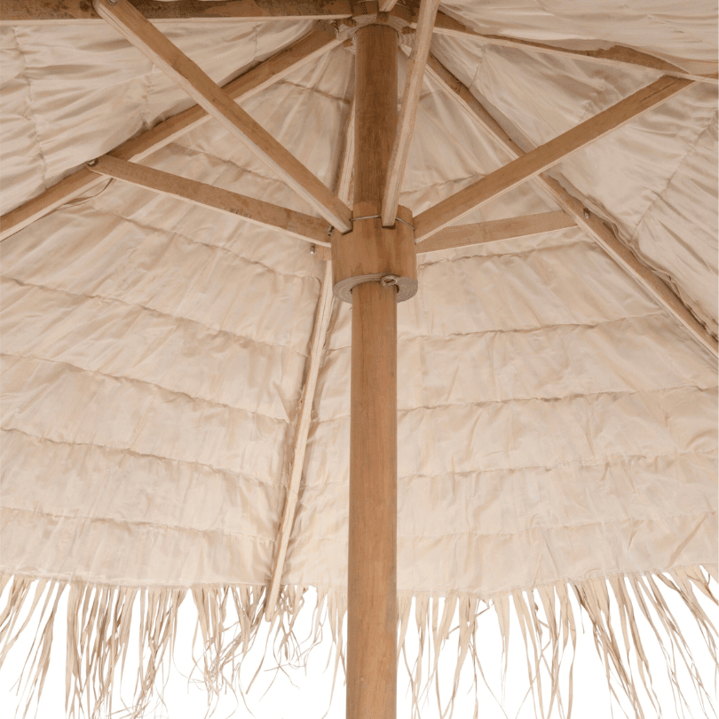 Parasol Stro Naturel Small Ø150cm J-Line - Parasol - J-Line - livinglovely.nl