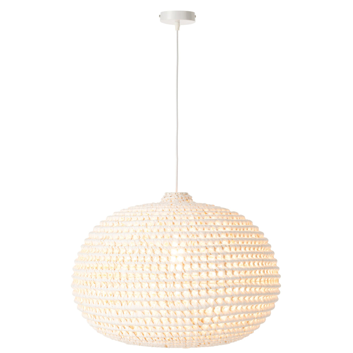 Plafondlamp Rond Metaal Getwist Wit J-Line