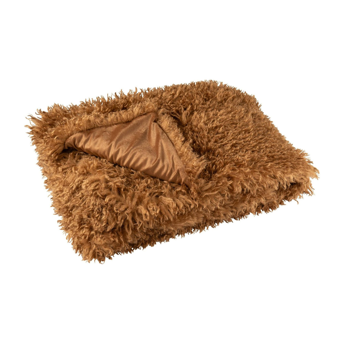 Plaid Moutie Polyester Bruin 130x180cm J-Line