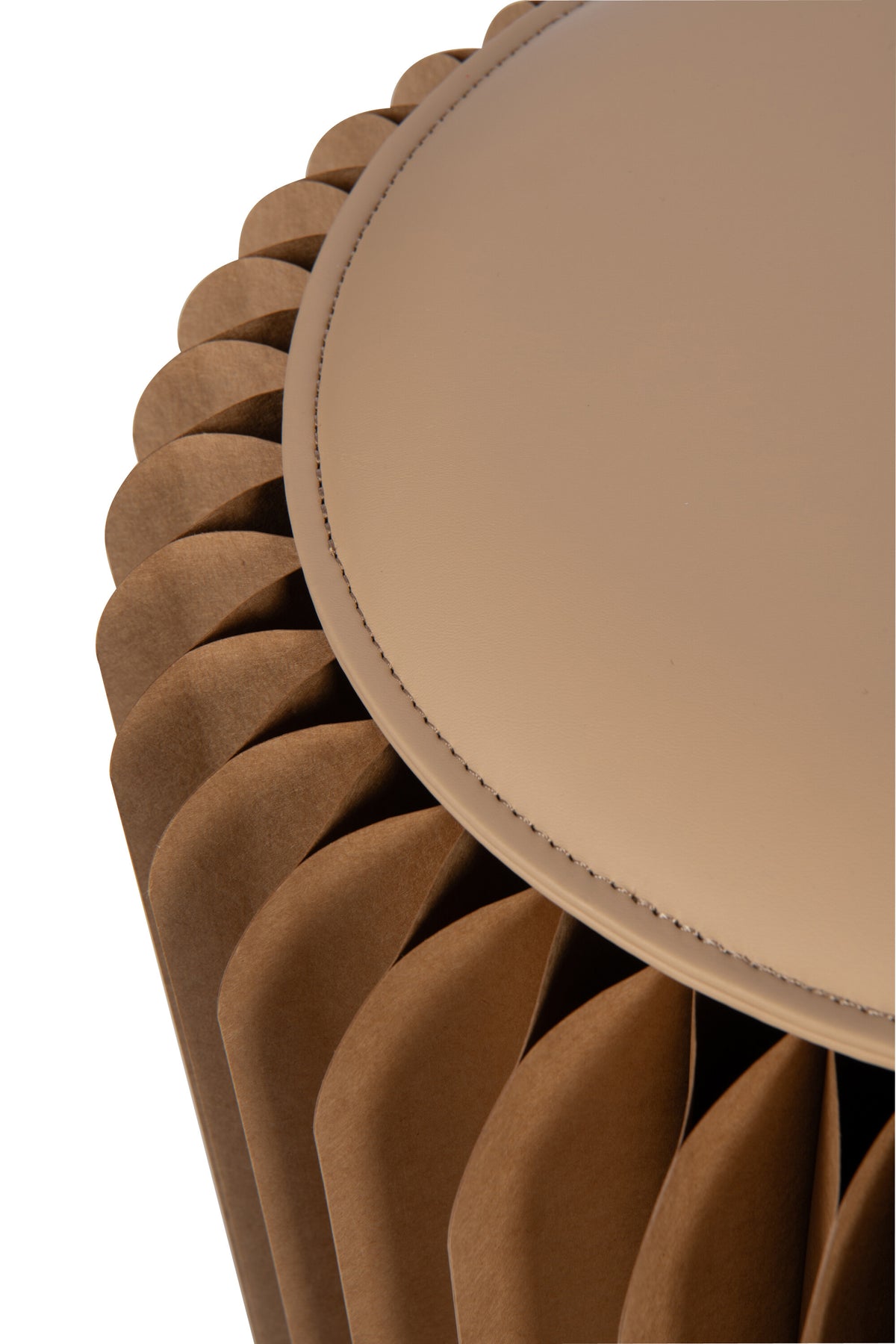 Poef Vouwbaar Papier Camel Dia36cmxh42cm J-Line - Poef - J-Line - livinglovely.nl