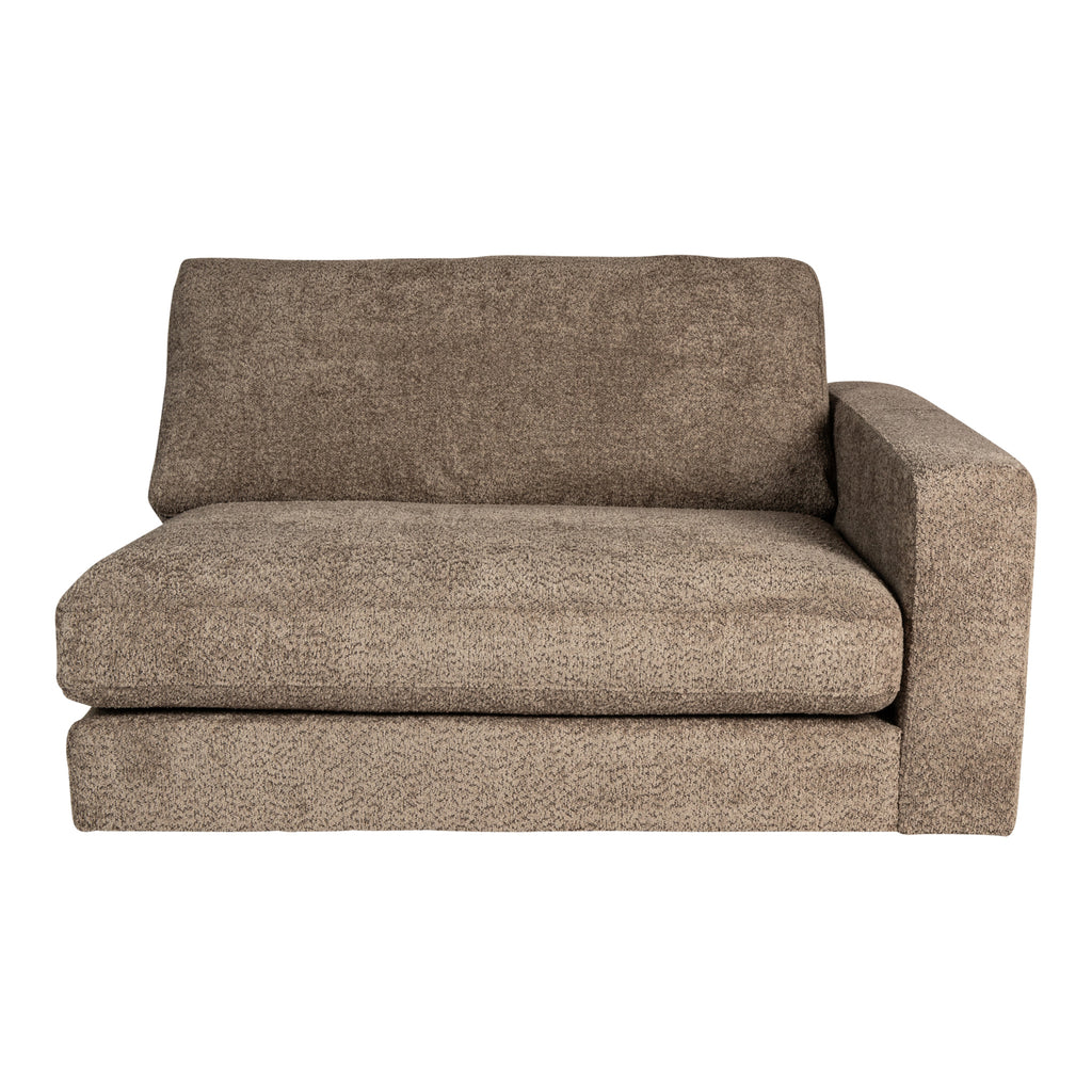 PTMD Nilla Elementen Sofa met Armleuning Rechts Bruin - Elementen bank - PTMD - livinglovely.nl