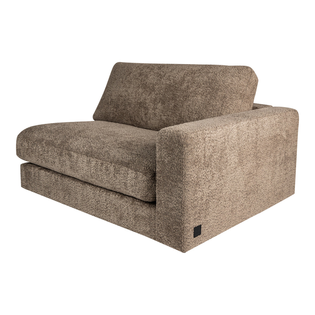 PTMD Nilla Elementen Sofa met Armleuning Rechts Bruin - Elementen bank - PTMD - livinglovely.nl