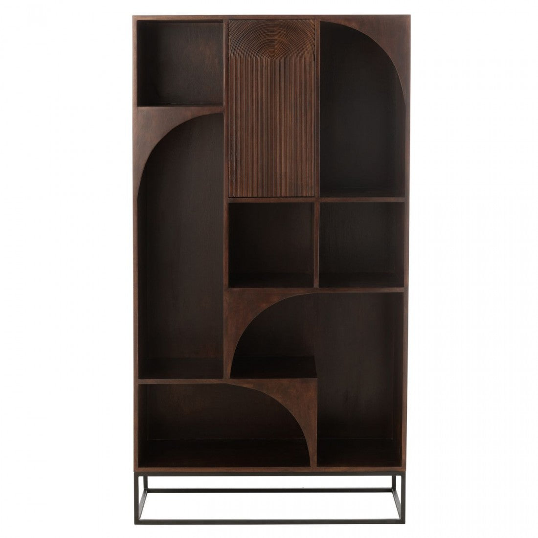 Rek Mode Mango Hout/Mdf Bruin - Boekenkast - J-Line - livinglovely.nl