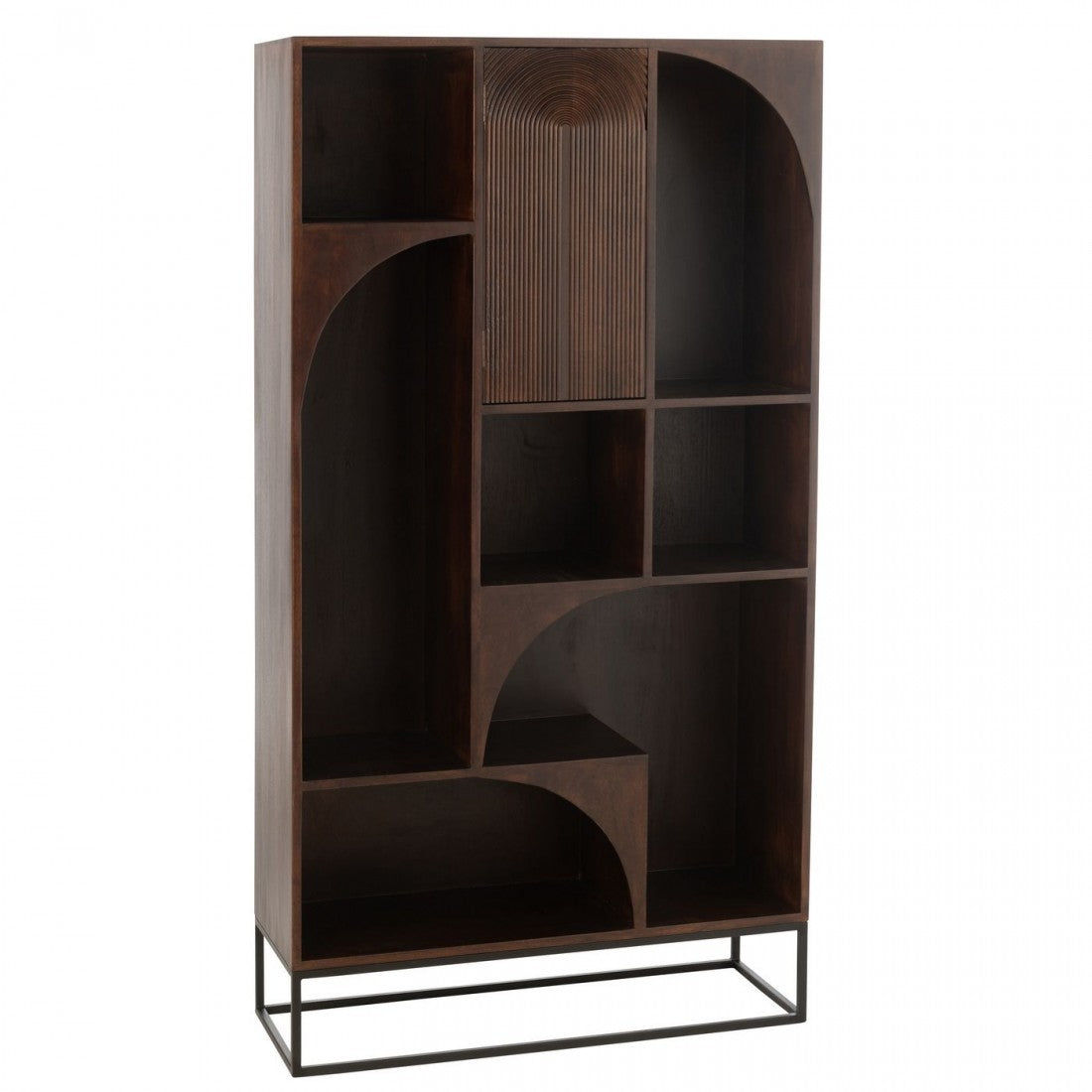 Rek Mode Mango Hout/Mdf Bruin - Boekenkast - J-Line - livinglovely.nl