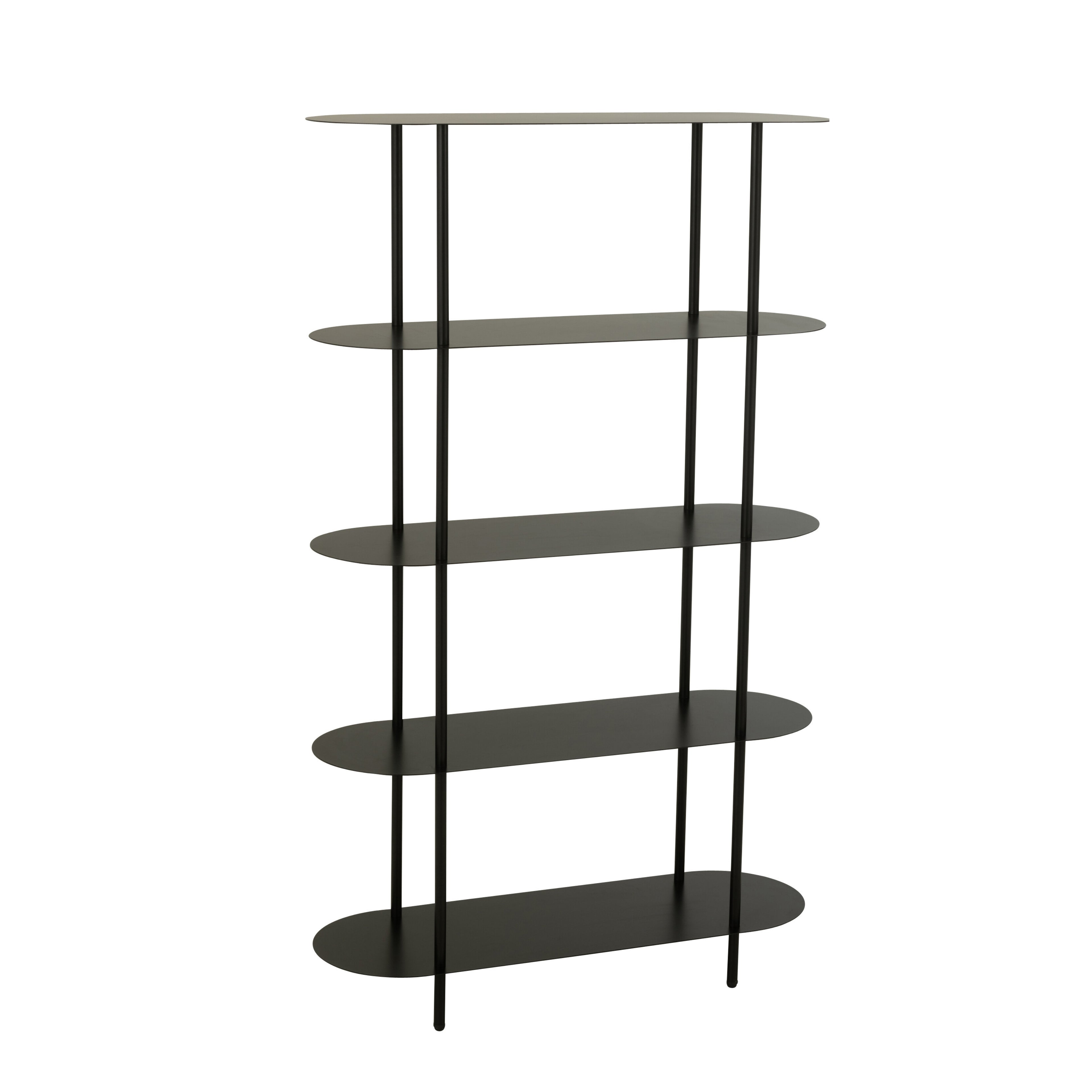 Rek Ovaal Metaal Zwart J-Line - Rek - J-Line - livinglovely.nl