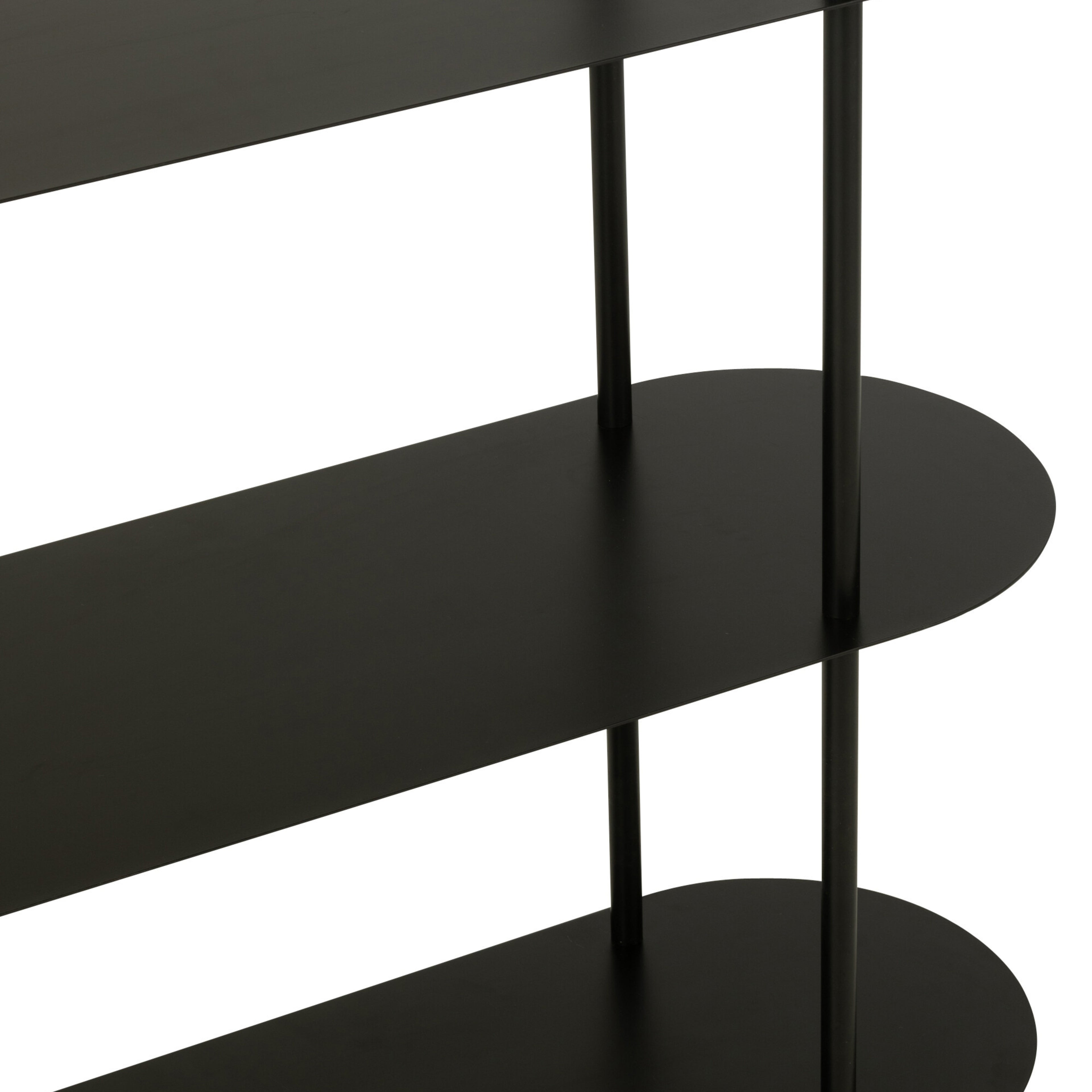 Rek Ovaal Metaal Zwart J-Line - Rek - J-Line - livinglovely.nl