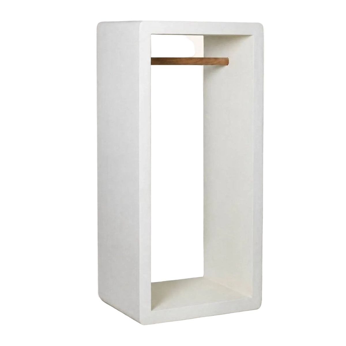 Rek Verona Hoog Kalkpleister Gebroken Wit van Pomax, productfoto in gebroken wit met de volledige vorm in beeld