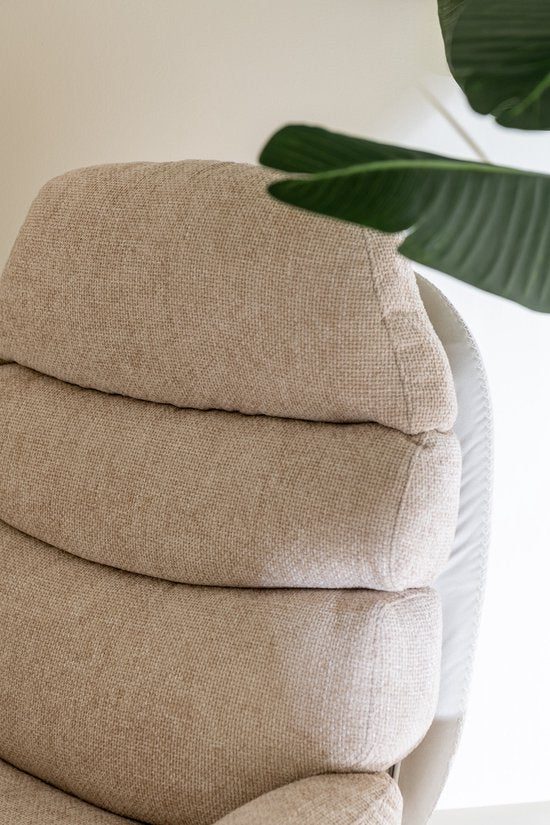 Relax Stoel + Voetbank Metaal/Multiplex Grijs/Zwart - Fauteuil - J-Line - livinglovely.nl