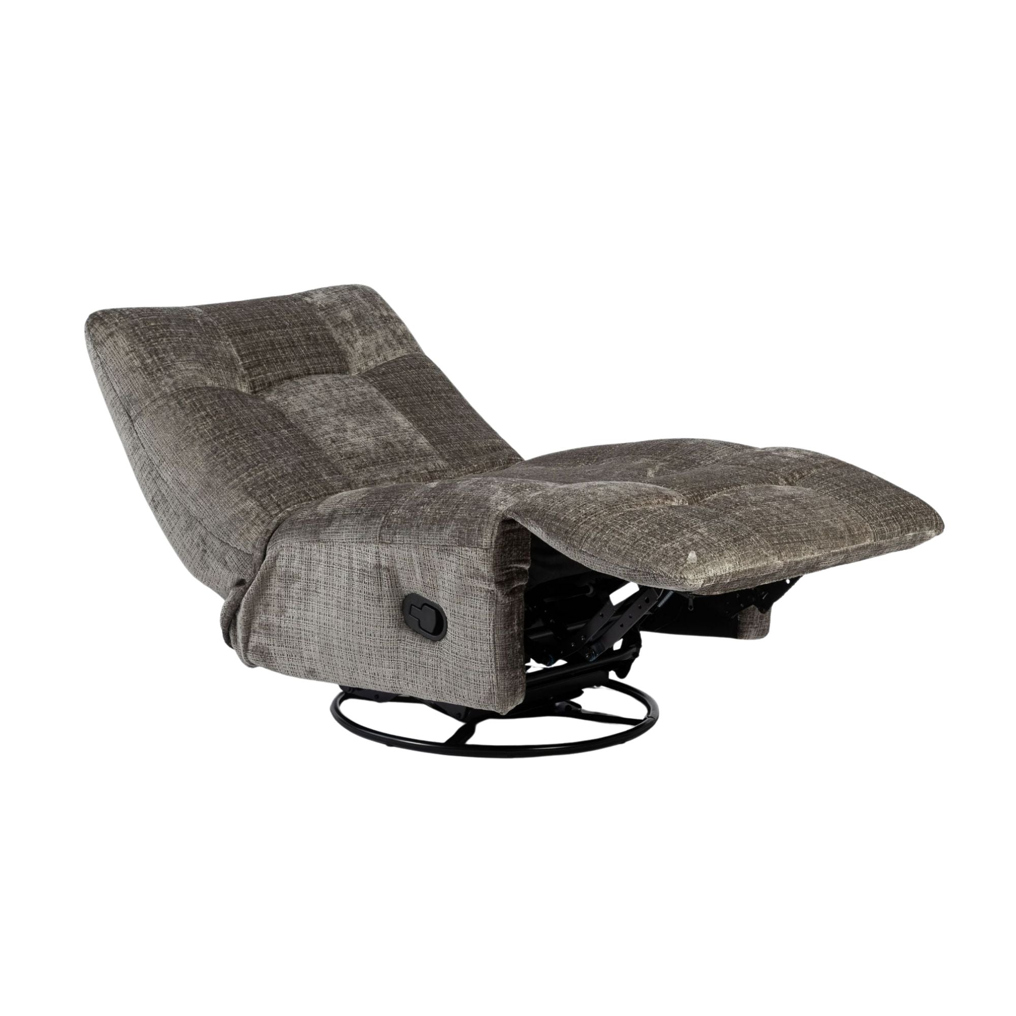 Relaxfauteuil Chill Grijs van Starfurn, strakke stiknaden op rugleuning en zitting