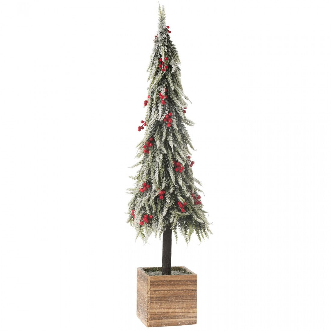 Kerstboom+Led Kunststof Sneeuw Groen/Rood Extra Large H95cm J-Line