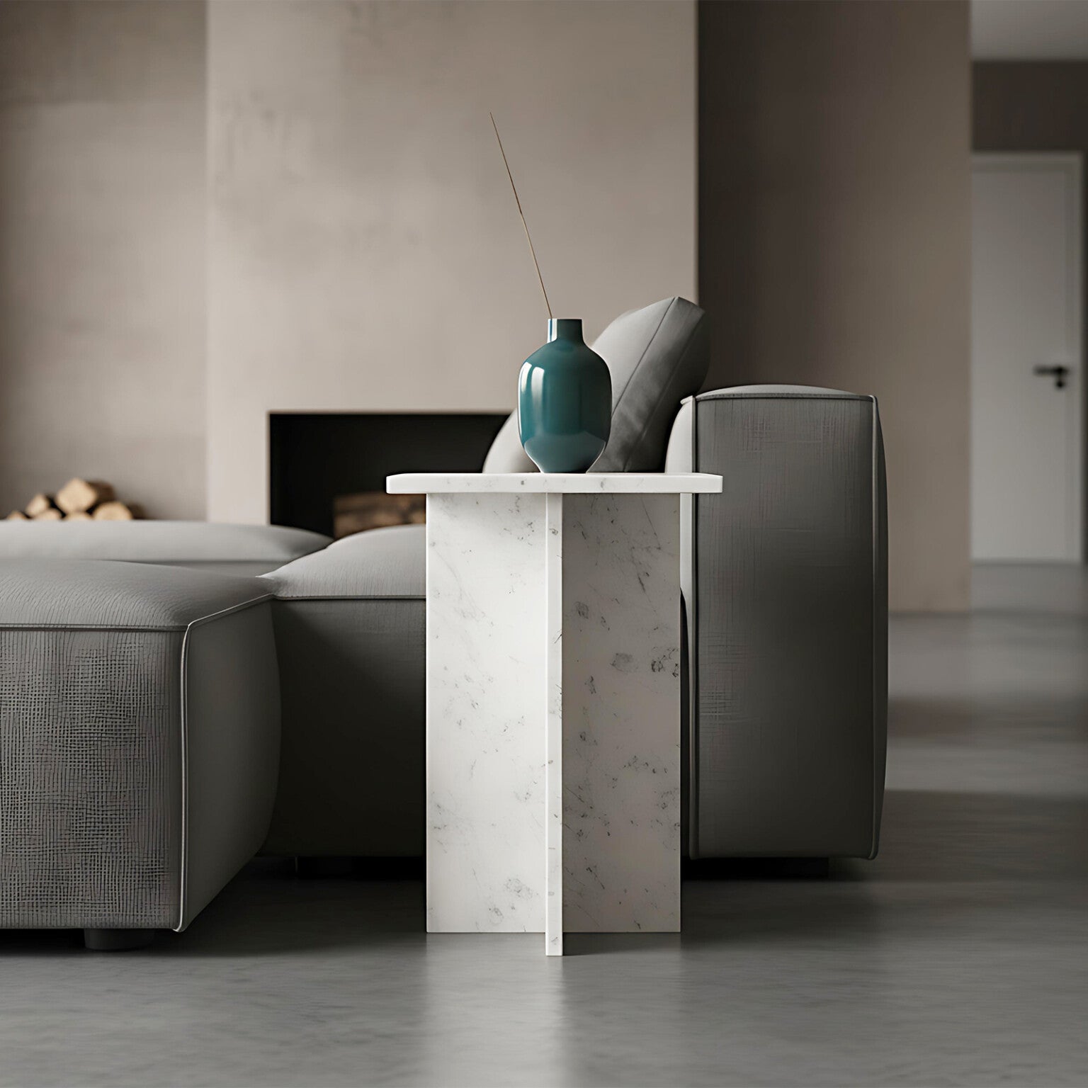 Bijzettafel Beijing Marmer Wit Raw Materials