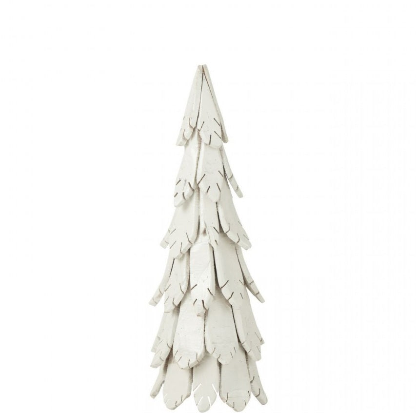 Kerstboom Stukken Hout Wit Medium H80cm J-Line