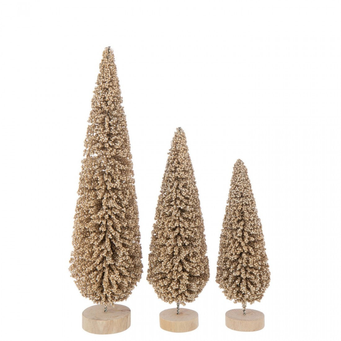 Kerstboom Pet Champagnekleurig Set van 3 J-Line