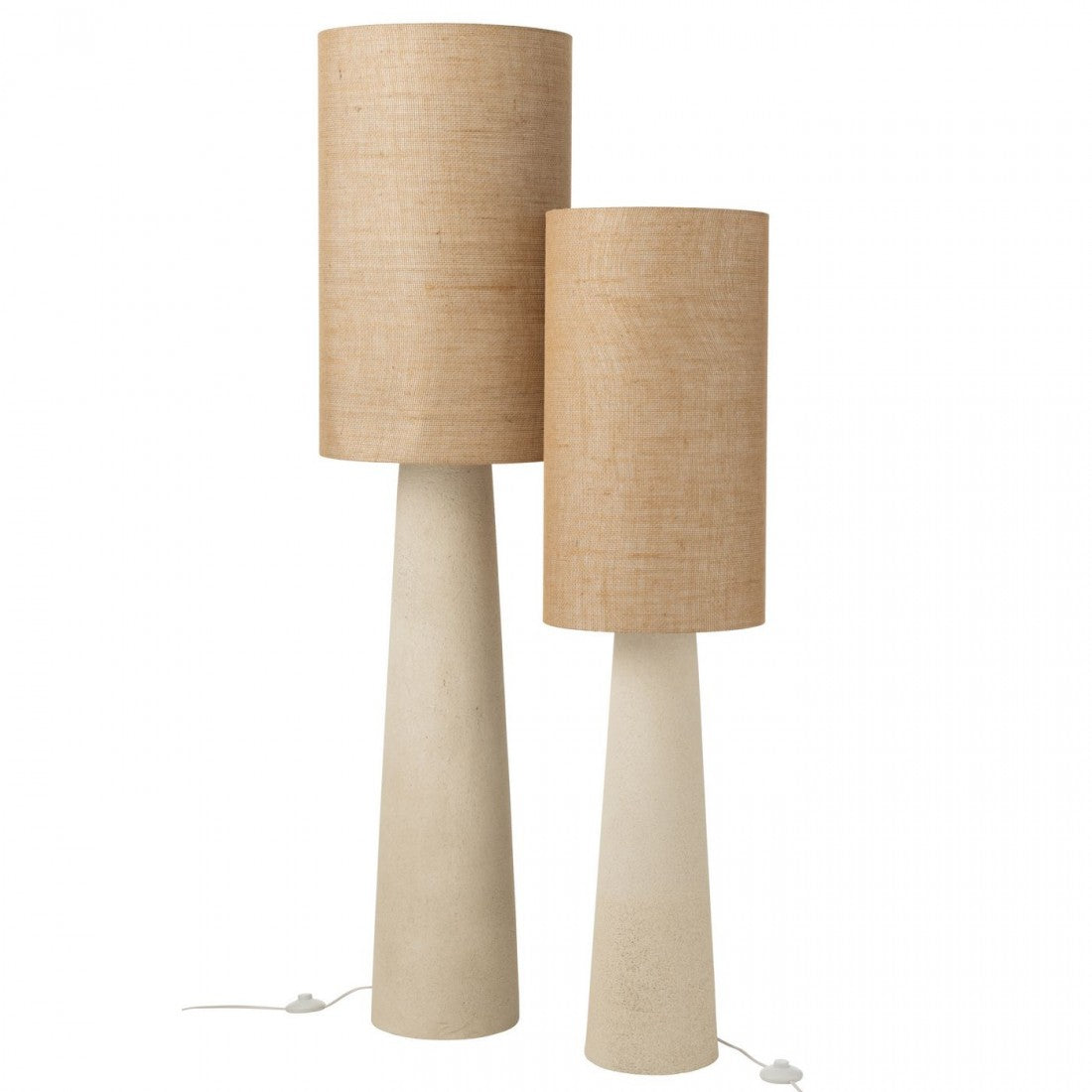 Vloerlamp Ava Glasvezel/Jute Naturel Small H140cm J-Line