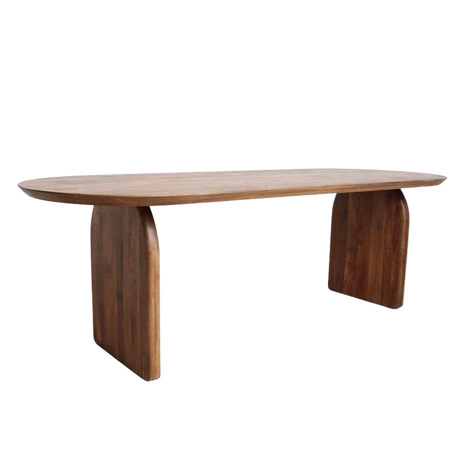 Bullnose Eettafel Gesloten Bruin 240cm Raw Materials