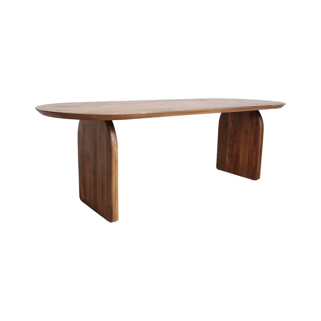 Bullnose Eettafel Gesloten Bruin 180cm Raw Materials