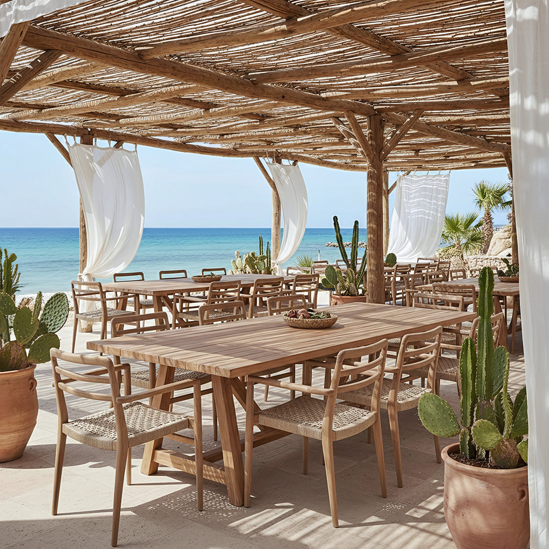 Tuintafel Soleado 240cm FSC Gerecycled Teakhout Raw Materials