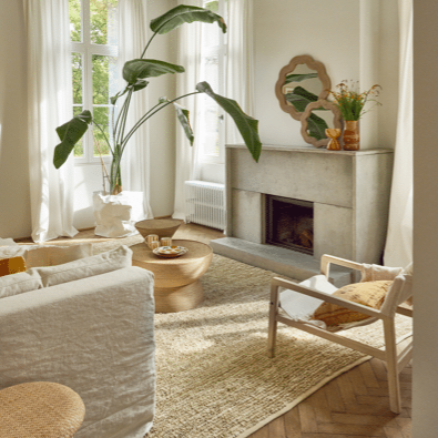 TAMBOU - Salontafel - rotan / bamboe - DIA 70 x H 40 cm - Naturel Pomax