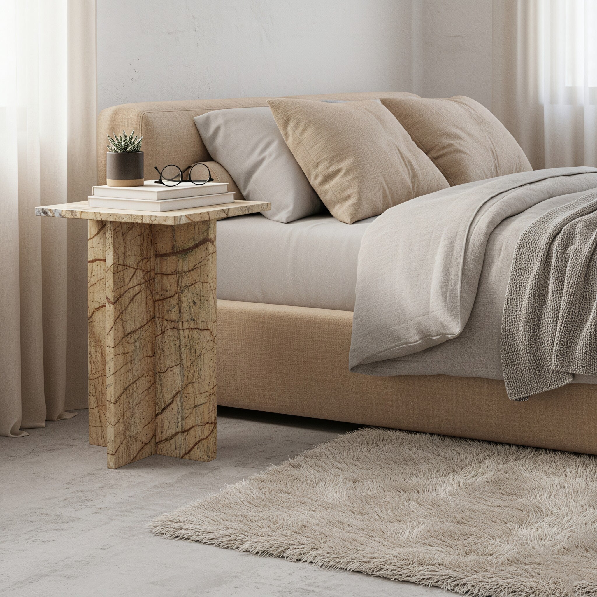 Bijzettafel Seoul Marmer Bizar Raw Materials