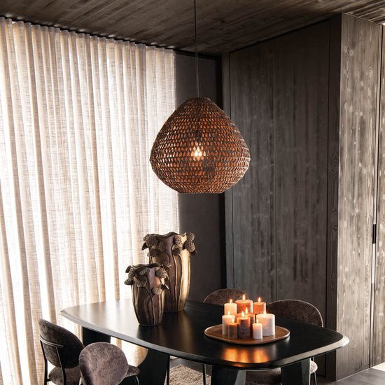 Hanglamp Metaal Getwist Donker Naturel J-Line