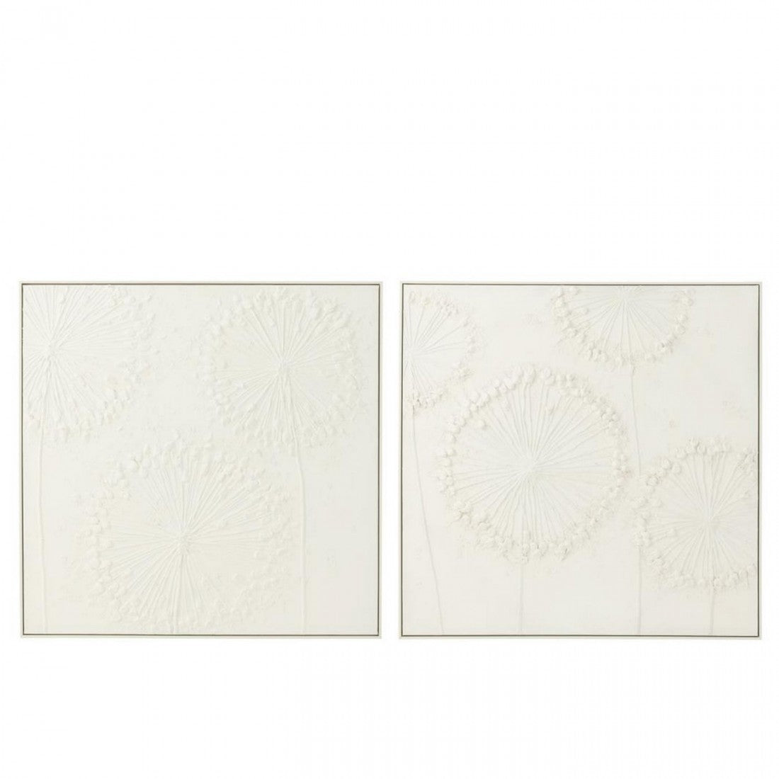 Schilderij Dandelion Acryl Ecru Set van 2 J-Line