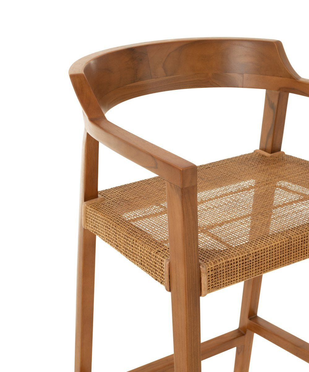 Barstoel Emma Teakhout Bruin J-Line