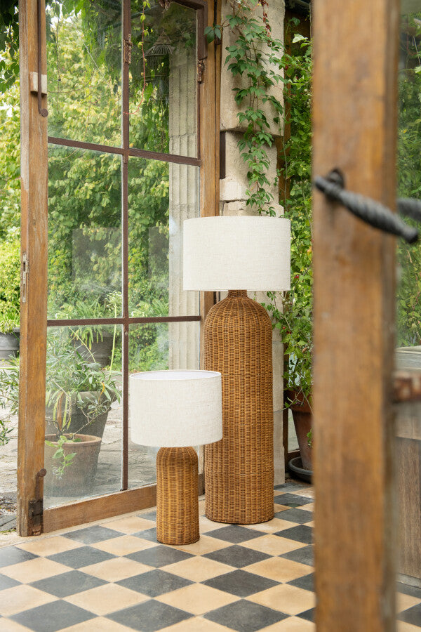 Tafellamp Cilinder Metaal Naturel/Ecru Small J-Line