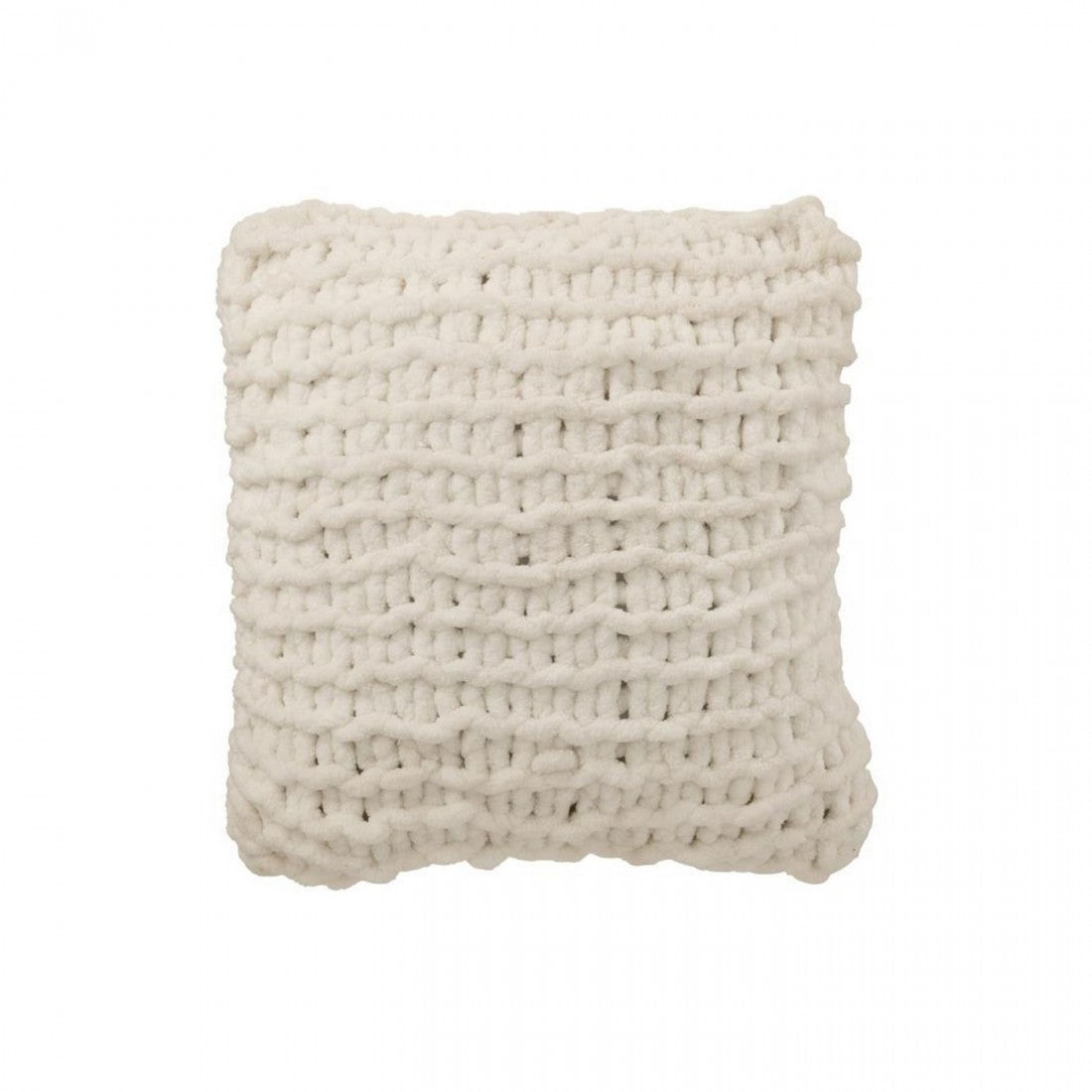 Deken Gebreeën Polyester Wit J-Line