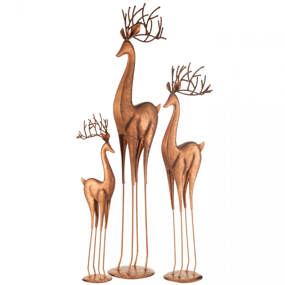 Rendier Op Voet Metaal Koper Small H54cm J-Line