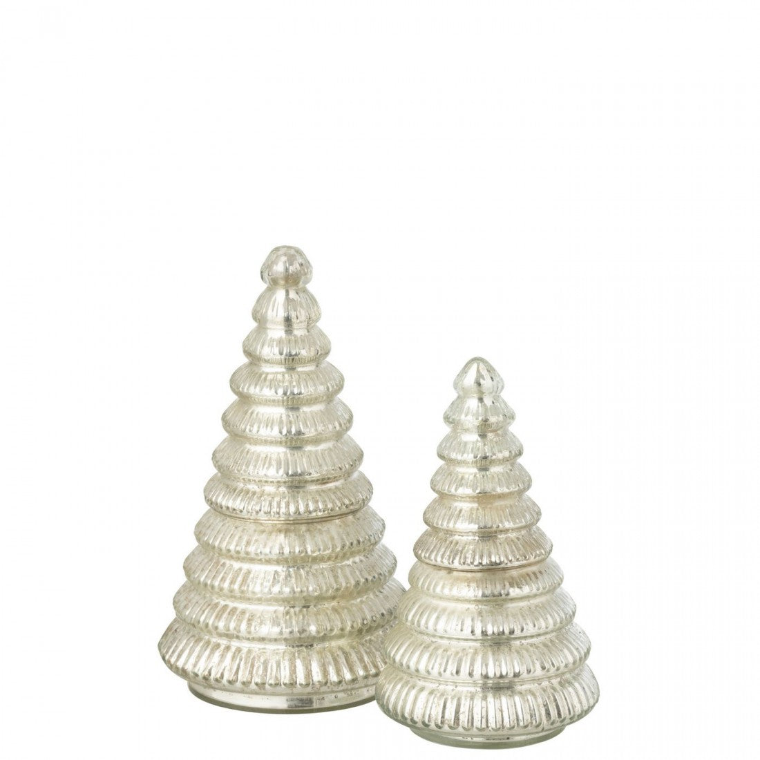 Geurkaars Boom Geribbeld Glas Zilverkleurig Large J-Line