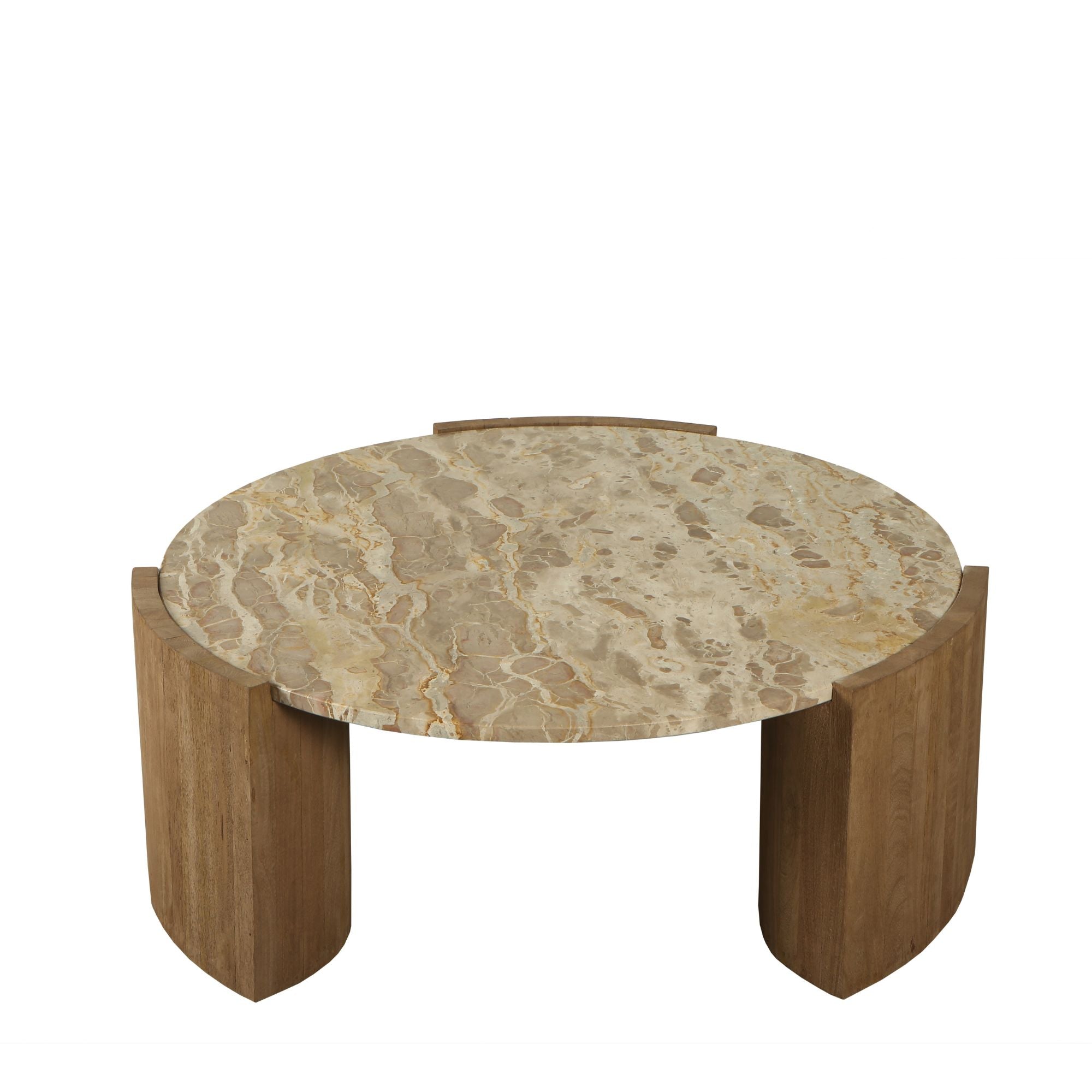 Javina Koffietafel Naturel Marmer Ø90cm PTMD
