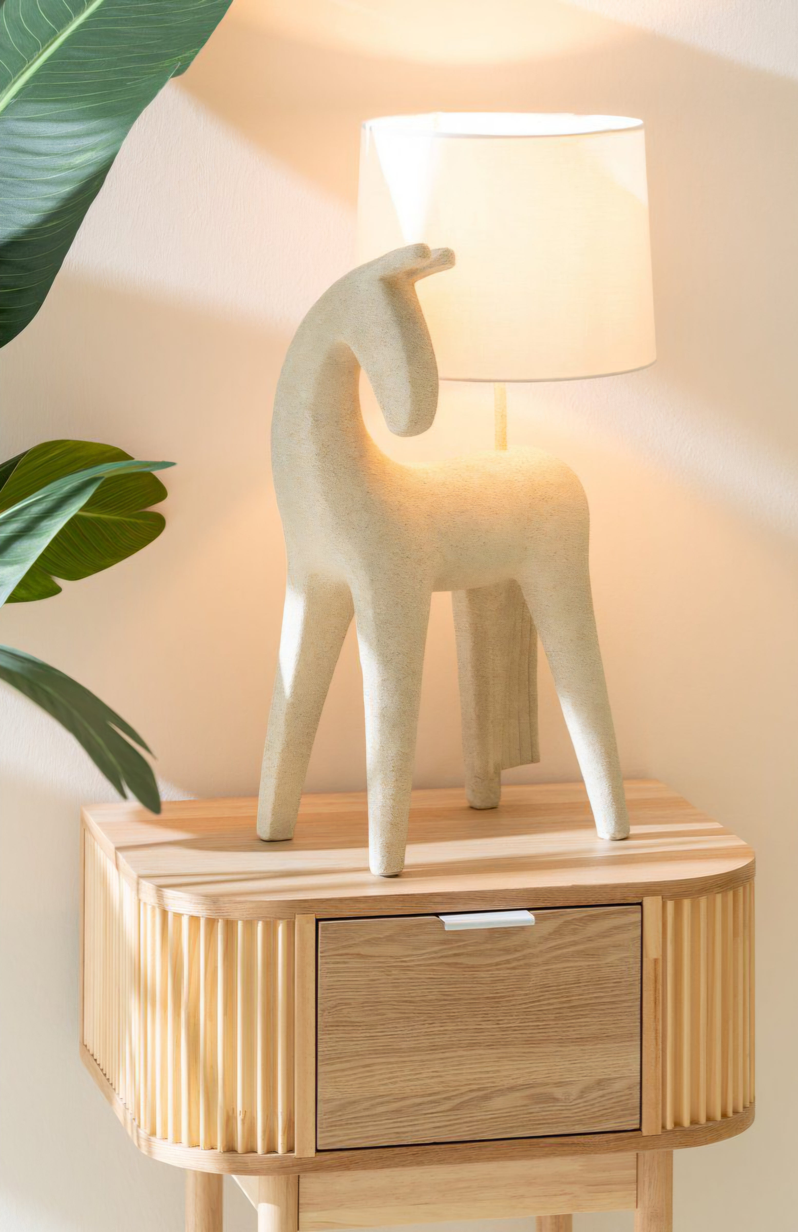 Tafellamp Paard Modern Resine Beige J-Line