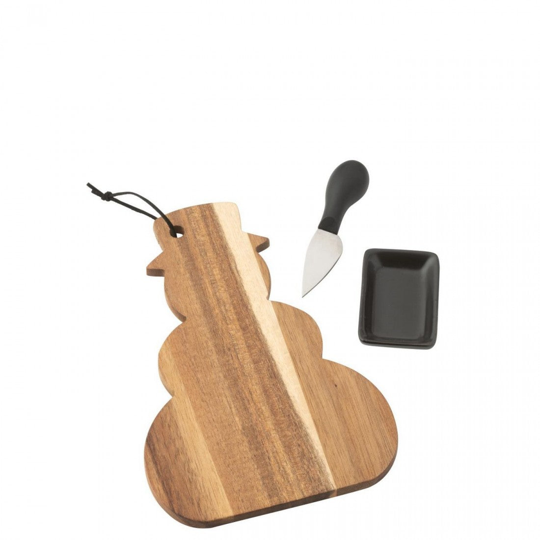 Broodplank Kerstboom en Sneeuwpop + Mes J-LIne