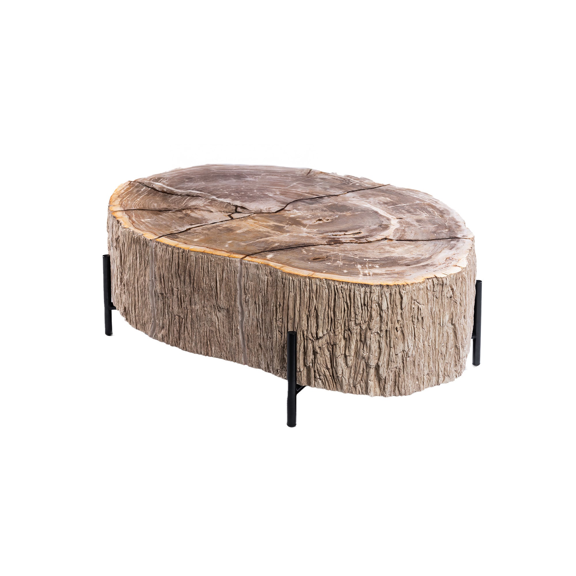 Taly Koffietafel Versteend Hout Naturel Large PTMD