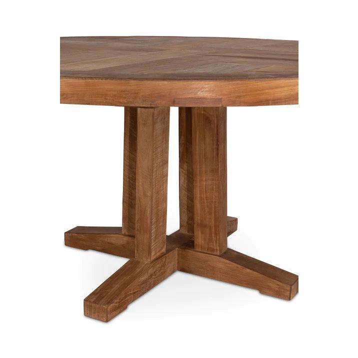 Castello eettafel teakhout open kruisvoet detail DTP Home