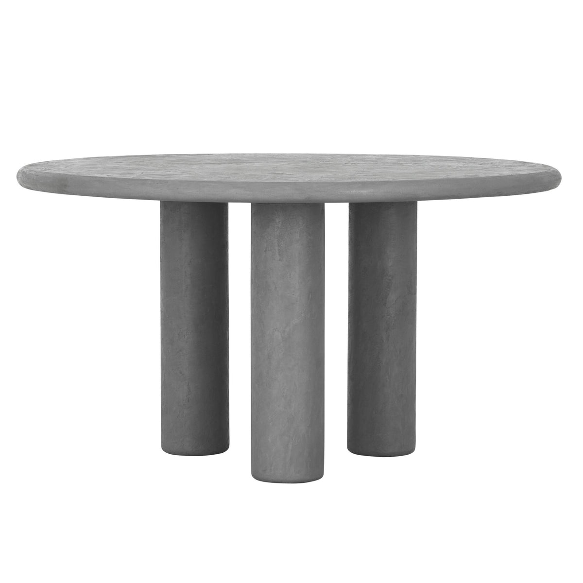 Ronde Mortex eettafel Dusk met dikke poten vooraanzicht