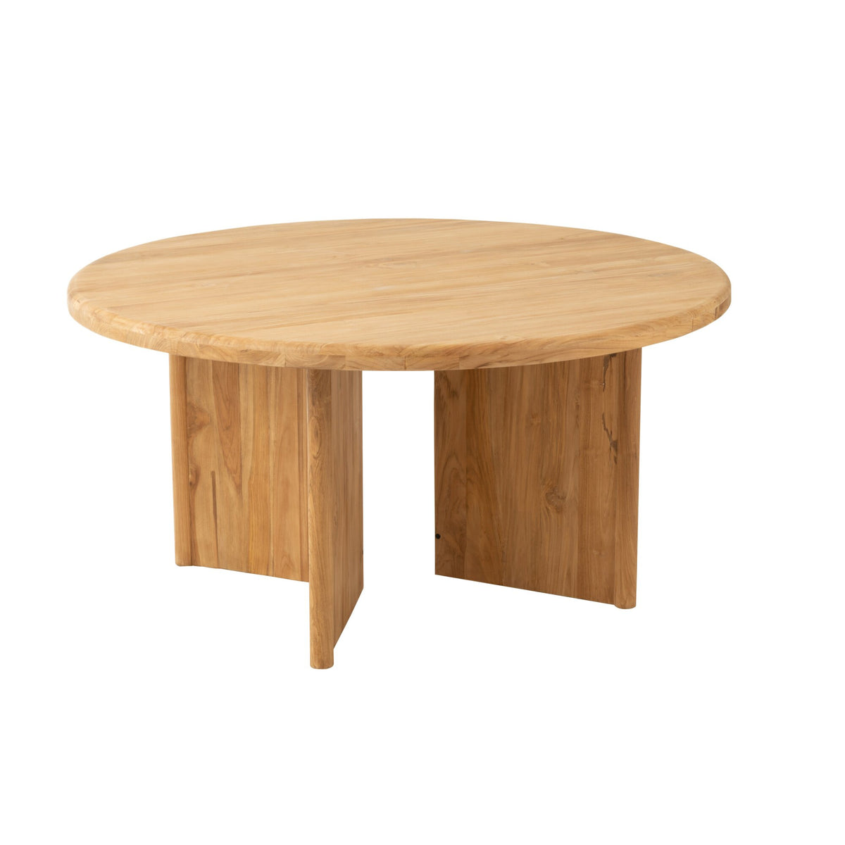 Ronde Eetkamertafel Teak Hout Naturel Ø150cm J-Line