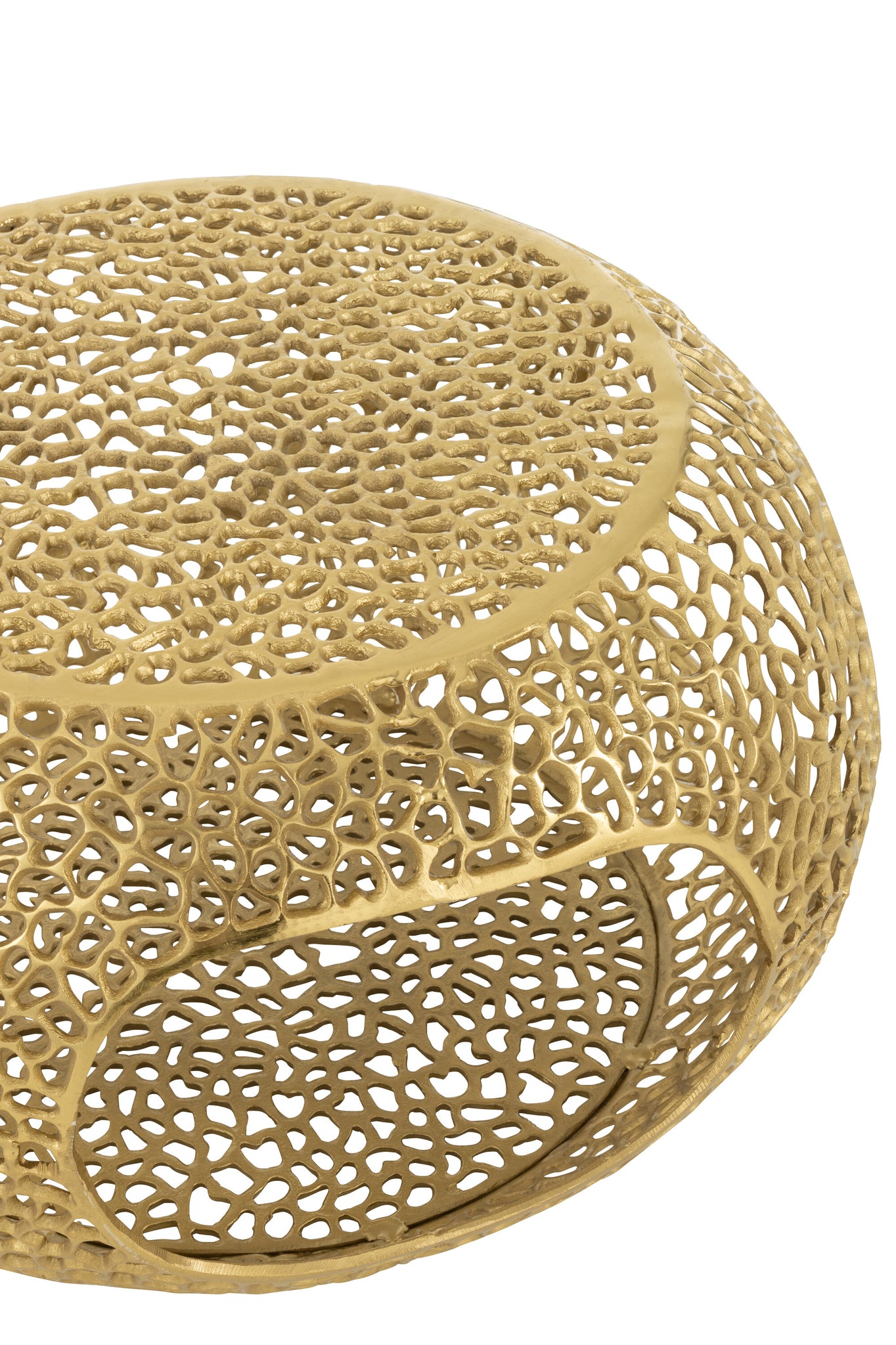 Salontafel Aluminium Goudkleurig Small J-Line - Salontafel - J-Line - livinglovely.nl