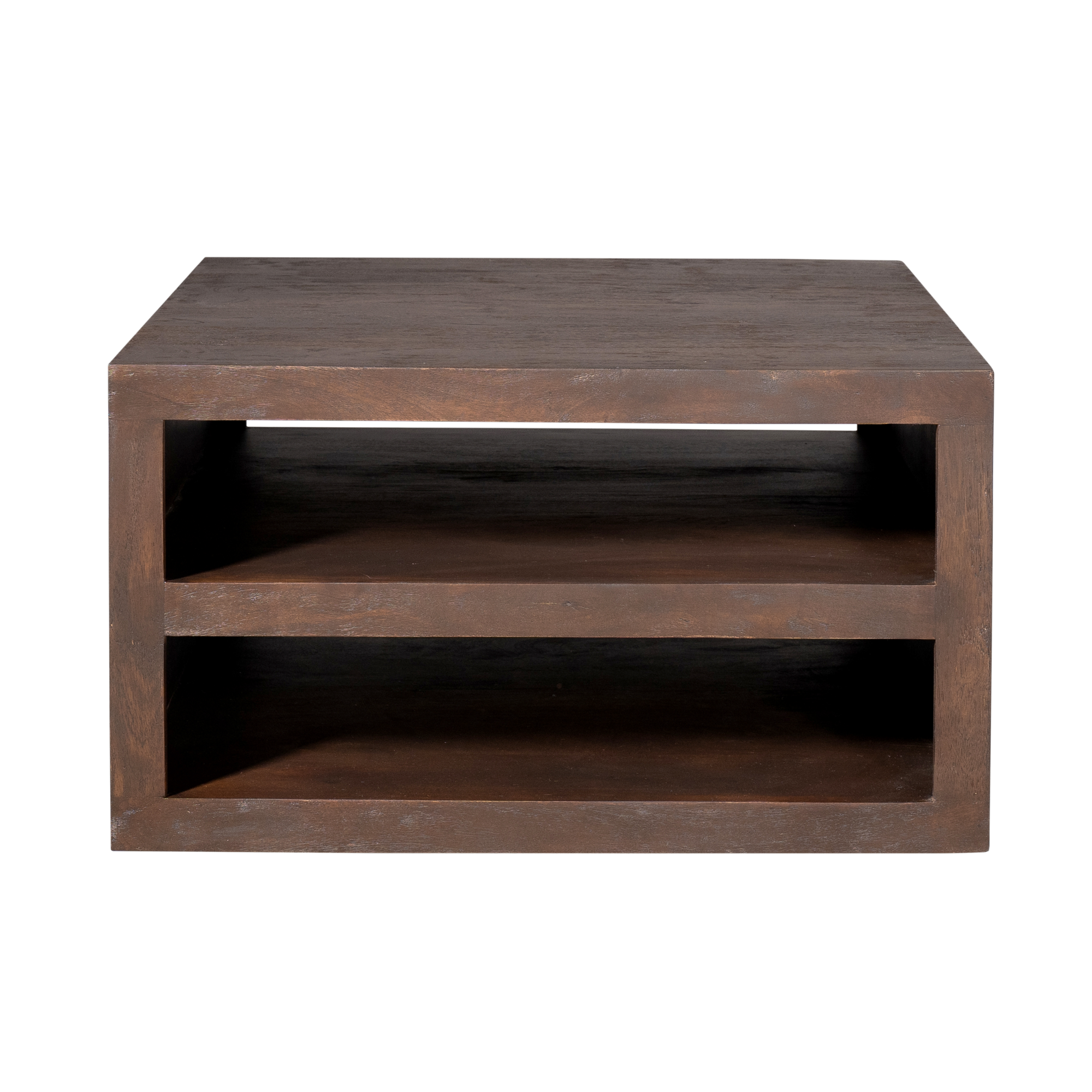 Salontafel Brussel Mangohout Bruin 80cm van Starfurn met vierkant blad