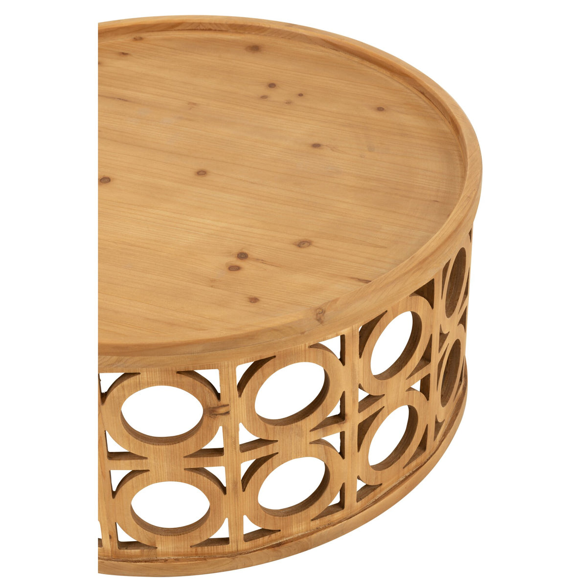 Salontafel Gekerfd Sparhout/Mdf Naturel