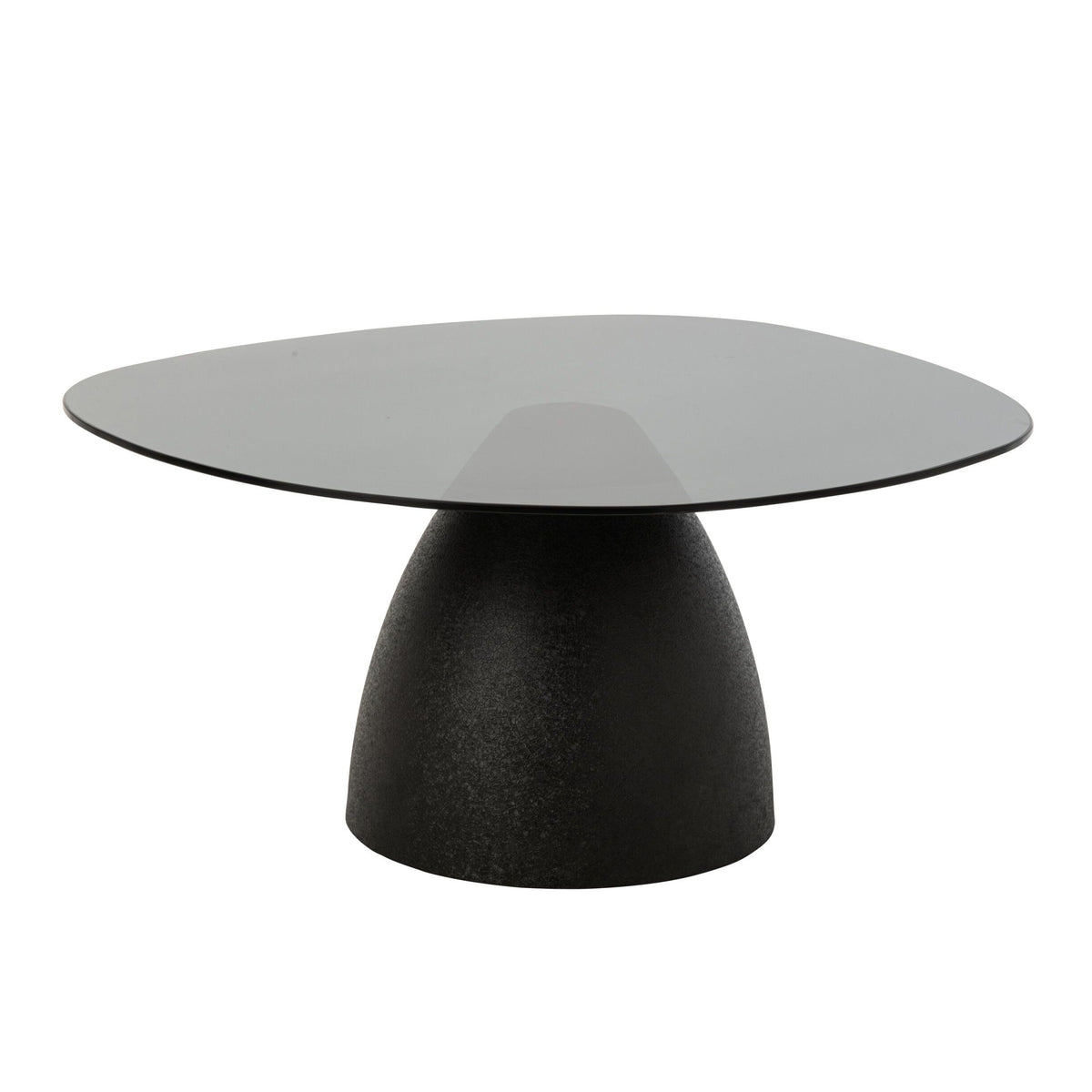 Salontafel Glas/Metaal Zwart L86cm J-Line