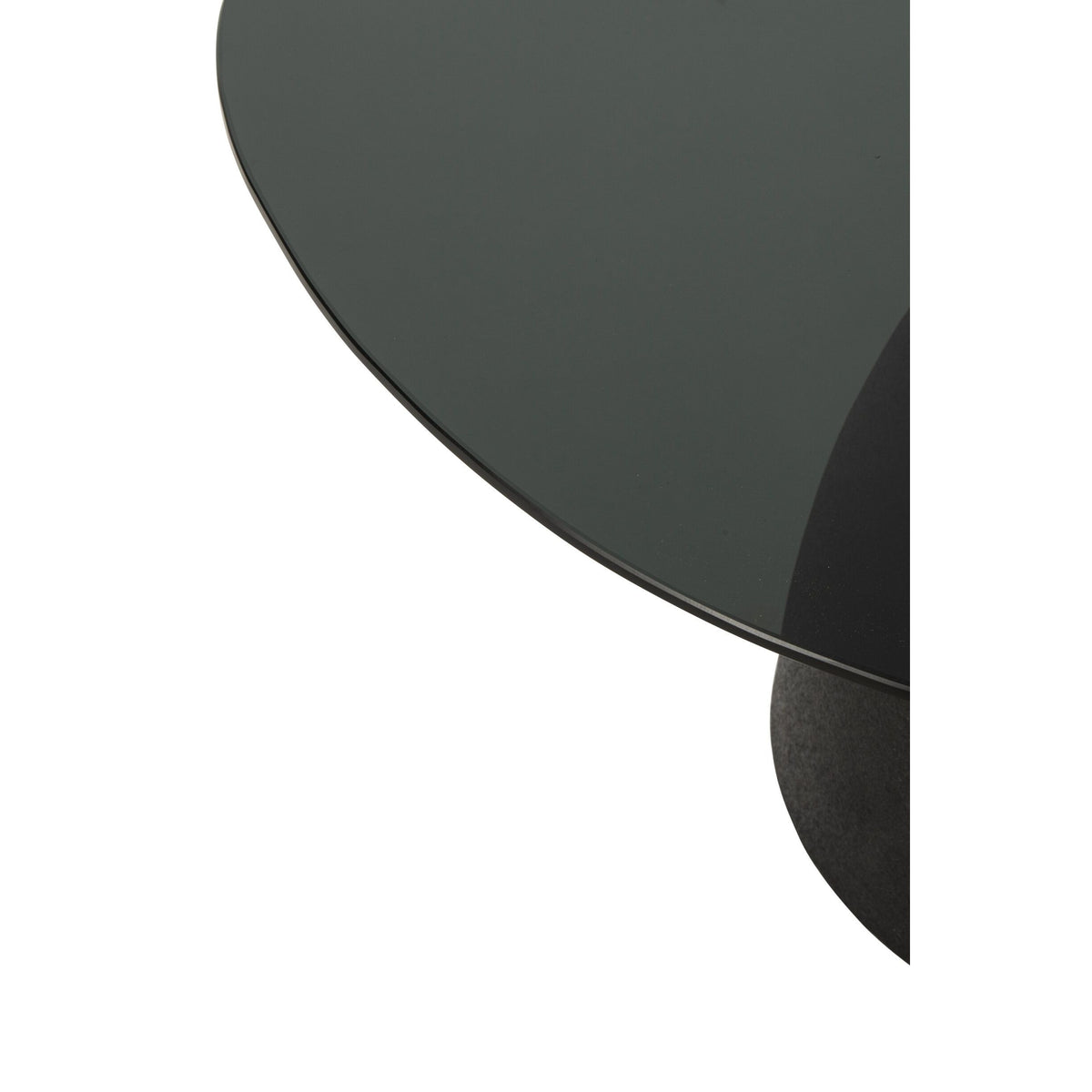 Salontafel Glas/Metaal Zwart L86cm J-Line