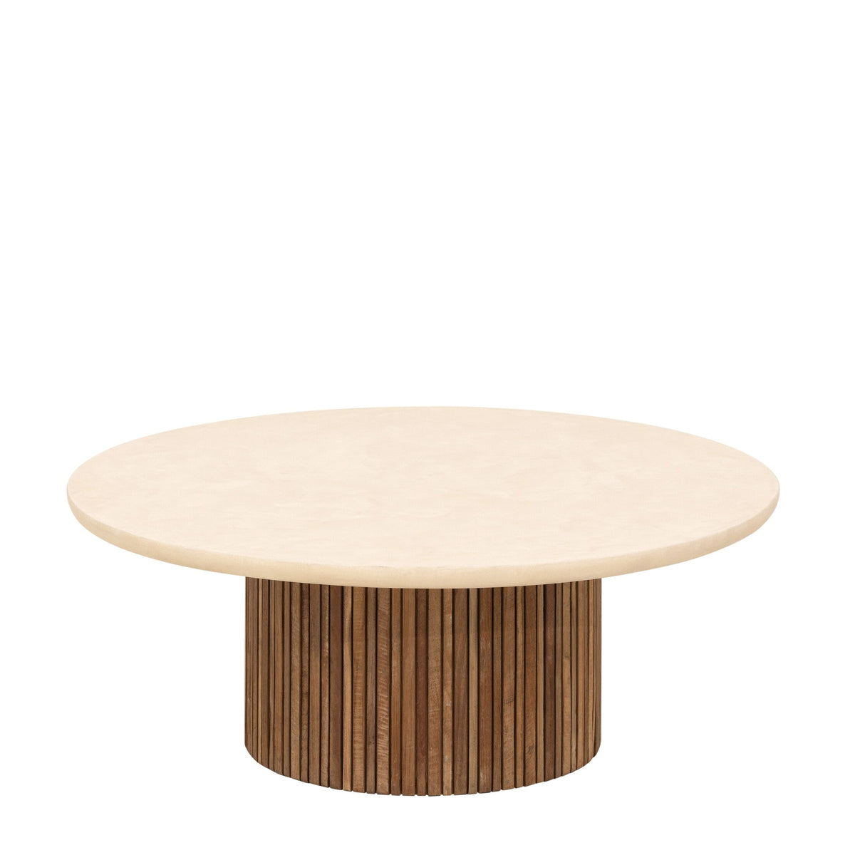 Ronde salontafel Lagoon 90cm van DTP Home in teakhout naturel