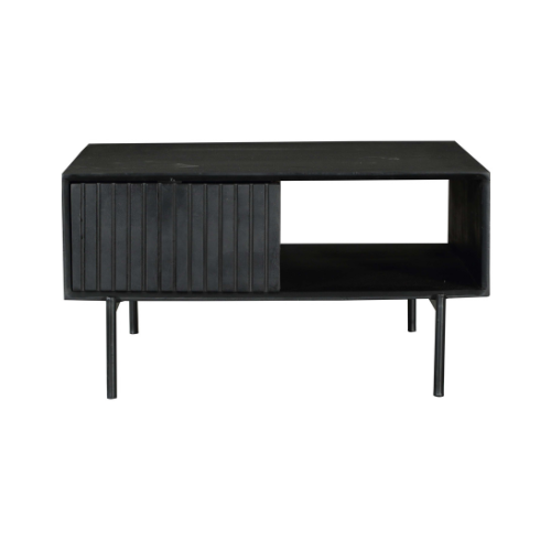 Zijaanzicht van de Madison salontafel met een hoogte van 40 cm