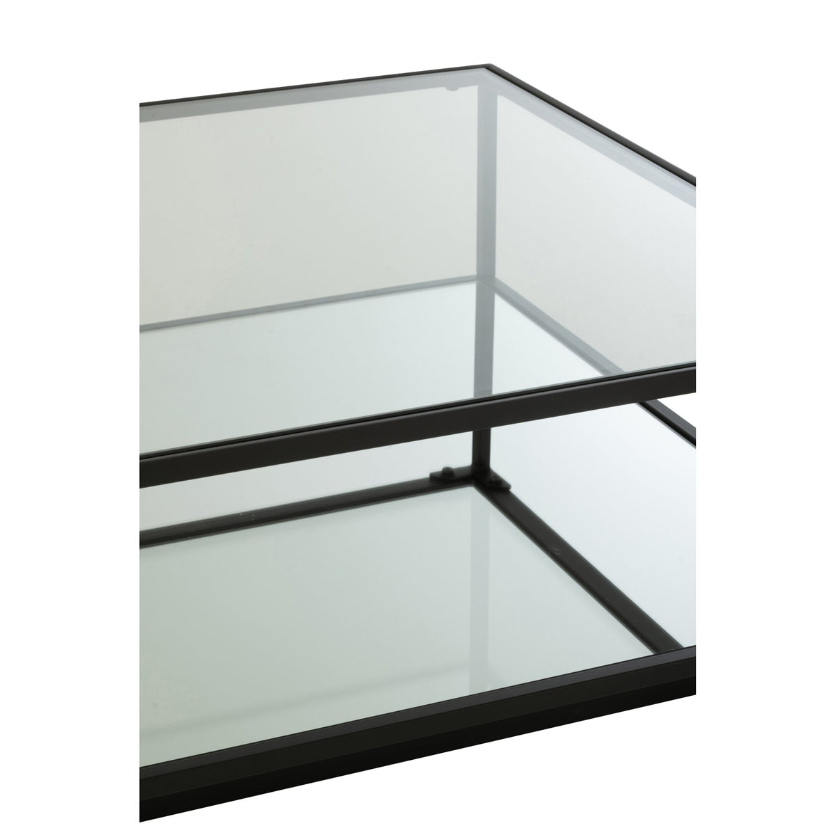 Salontafel Metaal/Glas Zwart J-Line