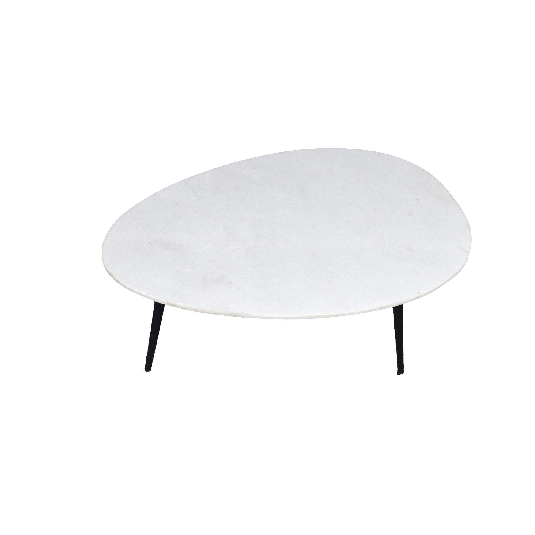 Salontafel Organic Marble Wit 70cm van Livingfurn