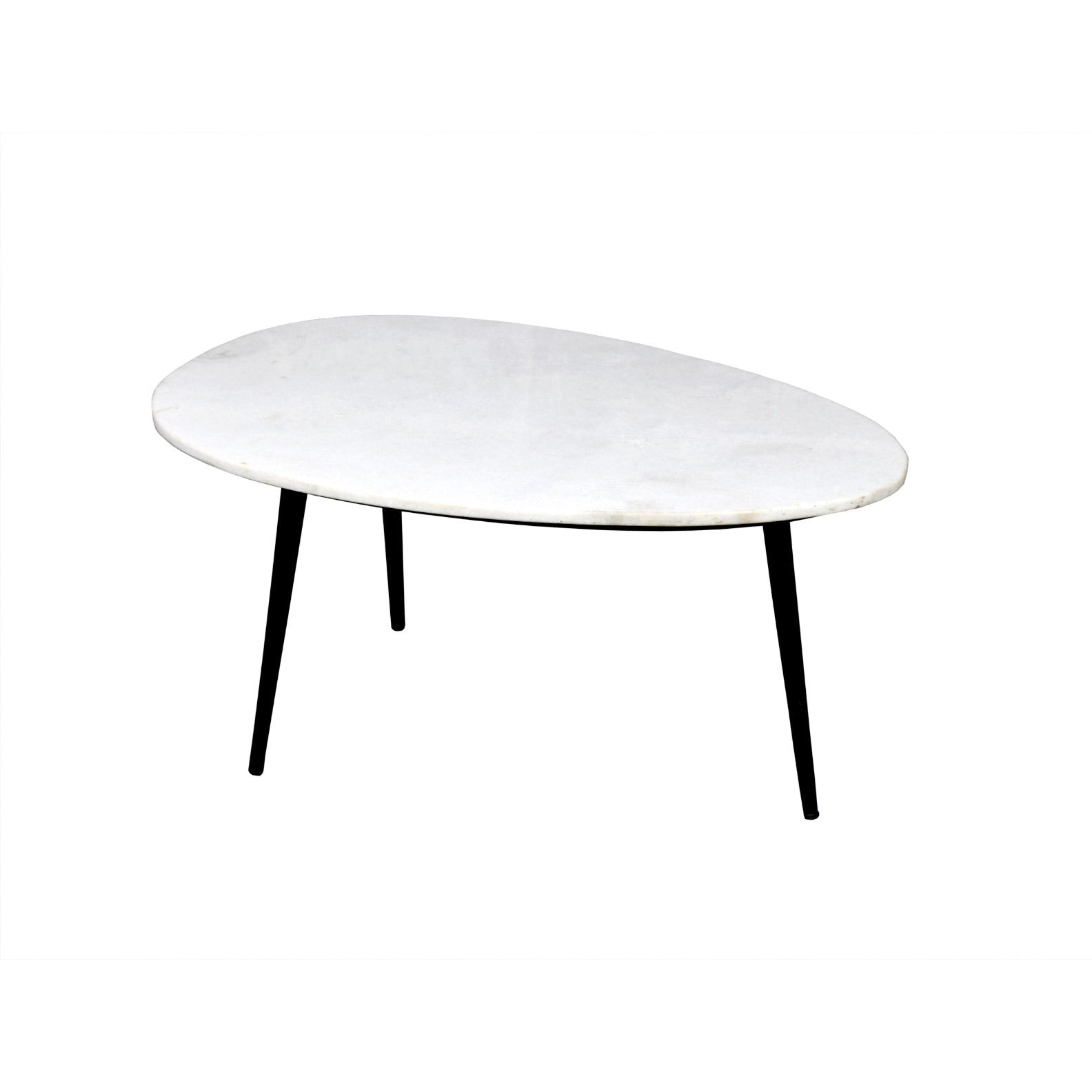 Salontafel Organic Marble Wit 70cm van Livingfurn, L70cm x B50cm x H35cm