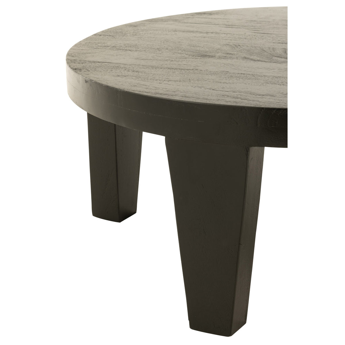 Salontafel Rond Mangohout Mat Zwart J-Line