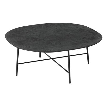Zwarte salontafel Soho Ø90cm bovenaanzicht DTP Home